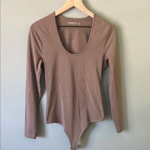 Abercrombie & Fitch Brown Fitted Bodysuit